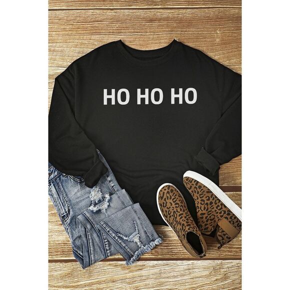 Azura Exchange  Glitter Print Long Sleeve Pullover Sweatshirt - Picture 1 of 6